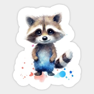 This cute little raccoon is too adorable to resist Sticker